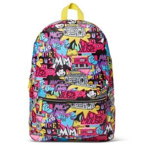 Disney Mickey Mouse Rafael Faria Bright Retro All Over Print Large Backp…